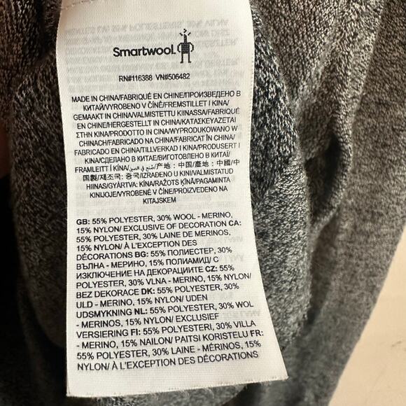 Smartwool Men's Sparwood V-Neck Sweater XL Black/Gray - Picture 5 of 9